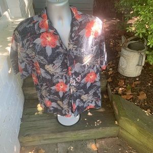Boca Classics Men’s Blue Hawaiian Button Front Shirt Size M.
